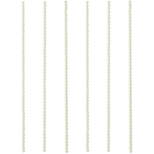 Ivory Pearl Glass Round Beads, 4mm by Bead Landing™